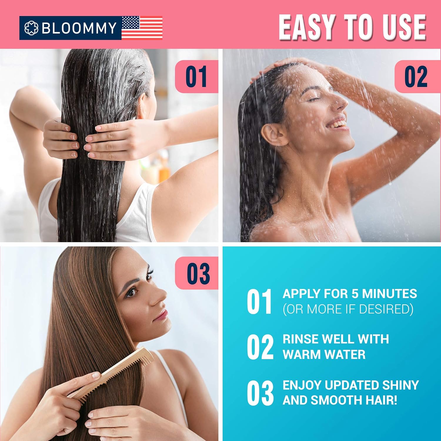 Biotin Collagen Keratin Treatment - Made in USA - Natural Keratin Treatment for Dry & Damaged Hair - Hair Mask with Collagen Hair Vitamin Complex for Best Hair Repair & Nourishment - 8 oz: Beauty