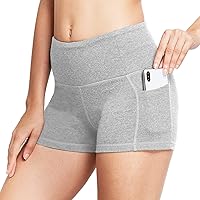 BALEAF Women's 8" /5" /2" High Waist Workout Yoga Running Compression Exercise Shorts Side Pockets (Regular/Plus Size)