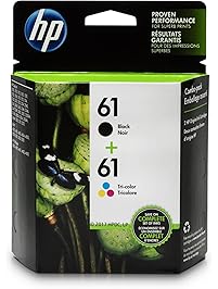 HP 61 Black Ink Cartridge (CH561WN), HP 61 Tri-Color Ink Cartridge (CH562WN), 2 Ink Cartridges (CR259FN)