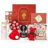 CCAENI Valentine's Day Gift Set for Women Gift Basket for Her,Gifts Box for Girlfriend Wife Birthday Gifts for Women Heart-shaped Love Gift Wedding Engagement Anniversary Romantic Gifts