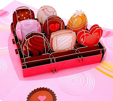 Amazon Com Liif Love Chocolate 3d Greeting Pop Up Valentines Day