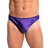 Satini Men’s Silky Satin Slip Briefs - Seam Free Shaped Front, Full Back, Fully Elasticated Underwear