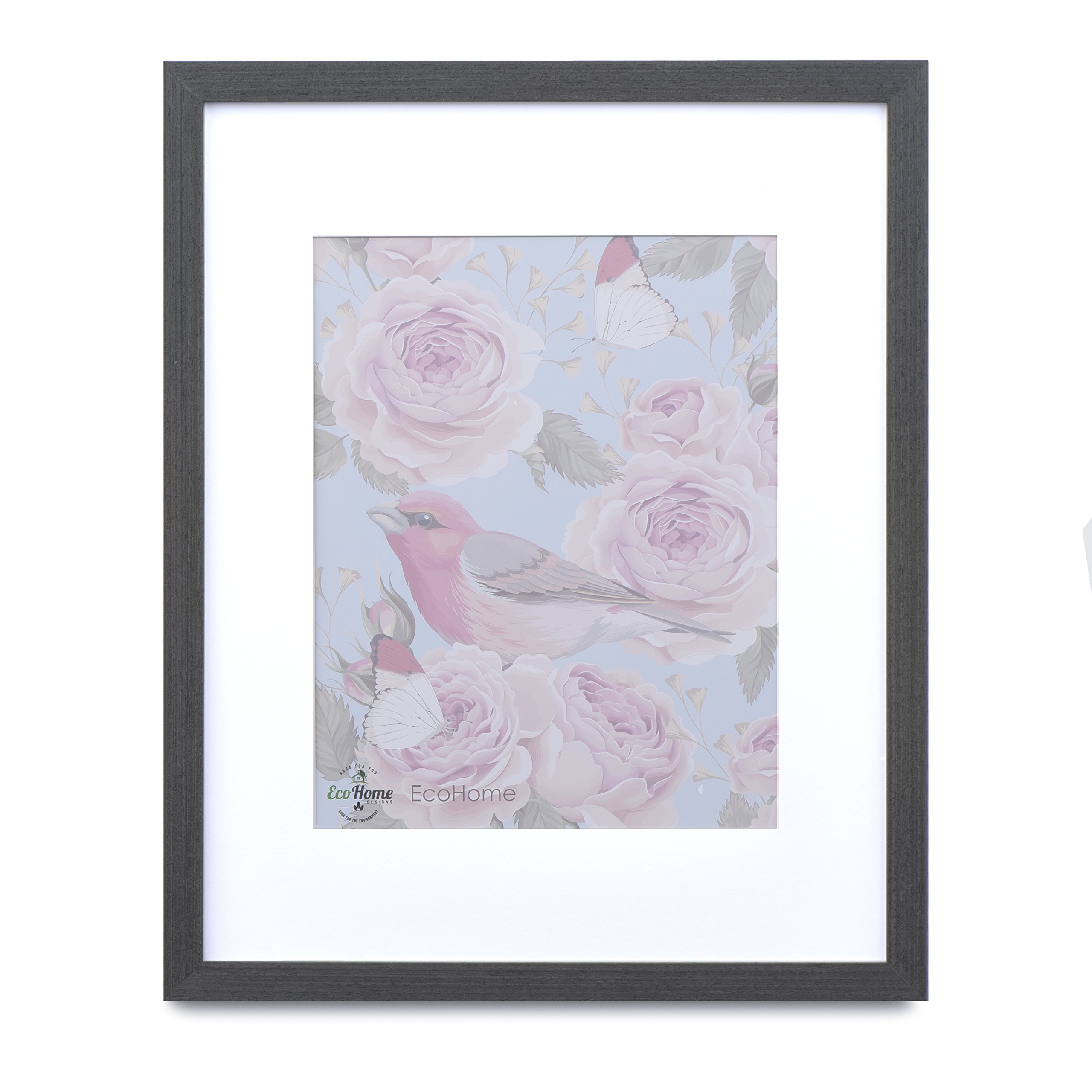 18x24 Black Picture Frame Barnwood Matted for 12x18 Poster, Frames by EcoHome 733430345617 eBay