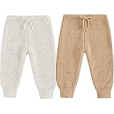 Eadrioss Infant Baby Boy Girl Knit Leggings Cotton Knitted Solid Pants Tights Trousers 2 Pack Toddler Fall Winter Clothes