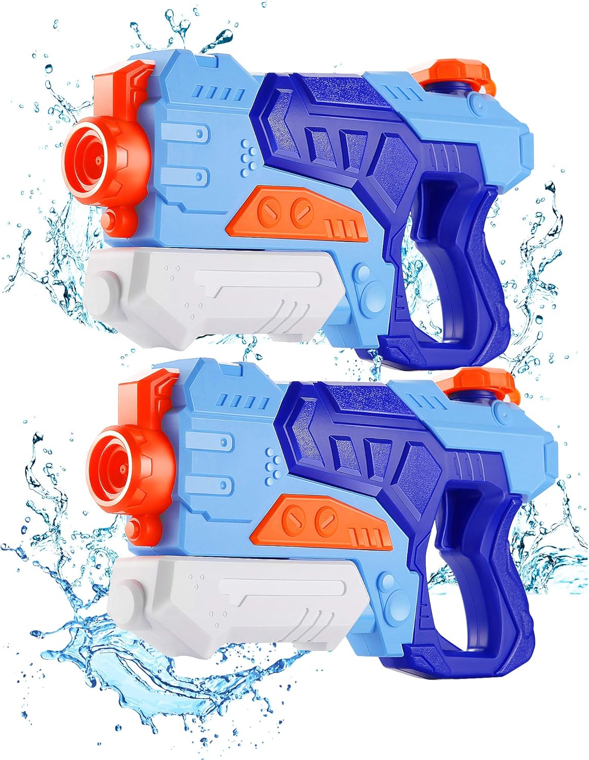 Water Guns for Kids, 2 Pack 30ft Range Super Squirt Guns 600CC Water Soaker Blaster Toys Gifts for Boys Girls Children Summer Swimming Pool Beach Sand Outdoor Garden Party Water Fighting Play Toys: Toys & Games