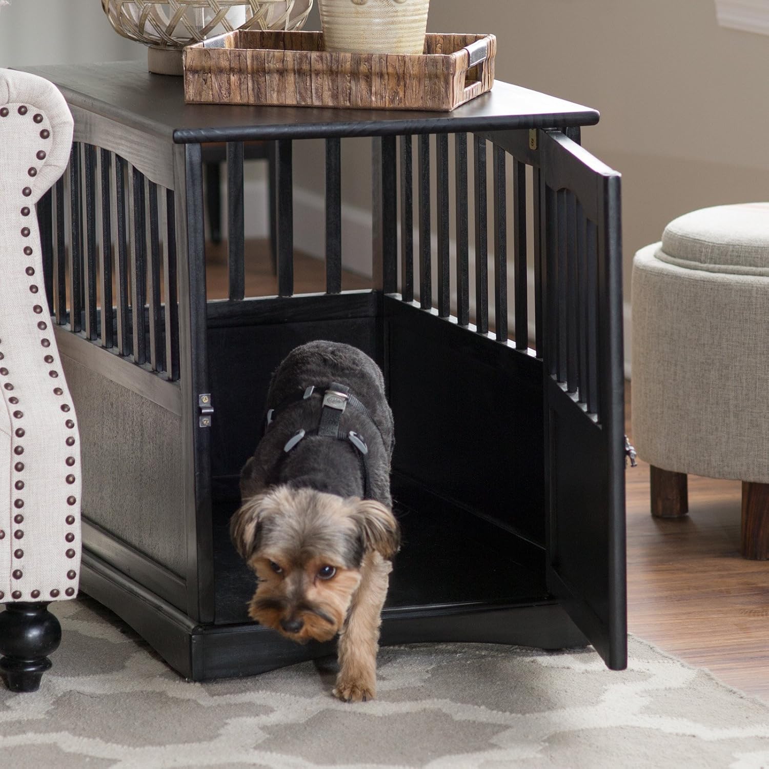 boomer & george newport ii pet crate end table