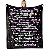 TUCVHOX Granddaughter Blanket from Grandma, Granddaughter Gifts from Grandma, Grand Daughter Gifts for Birthday, Graduation, Christmas, 60"x50"
