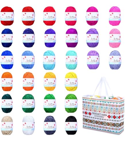 Lot De 20 écheveaux De Fil Coton Neufs – Couleurs Assorties – Marques Diverses