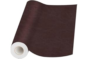 DKSTARRY Leather Patches for Furniture,17X79inch Self Adhesive Leather Repair Patch,Leather Repair kit for Furniture, Couch,Car Seat,Motorcycle seat,Loveseat (Brown-Smooth Weave, 17X79 inch)