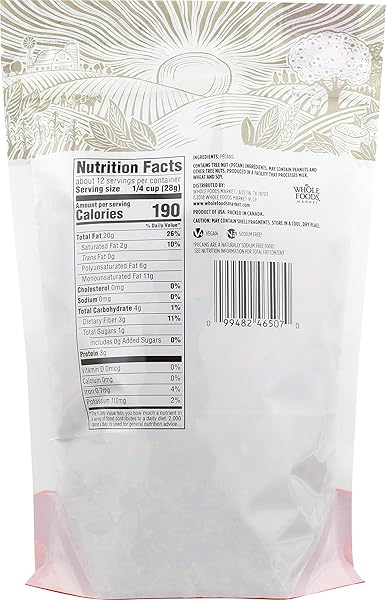365 EVERYDAY VALUE, PECANS, HALVES & PIECES, 12 OZ
