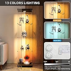 FANYUSHOW Display Cabinet with Glass Door and