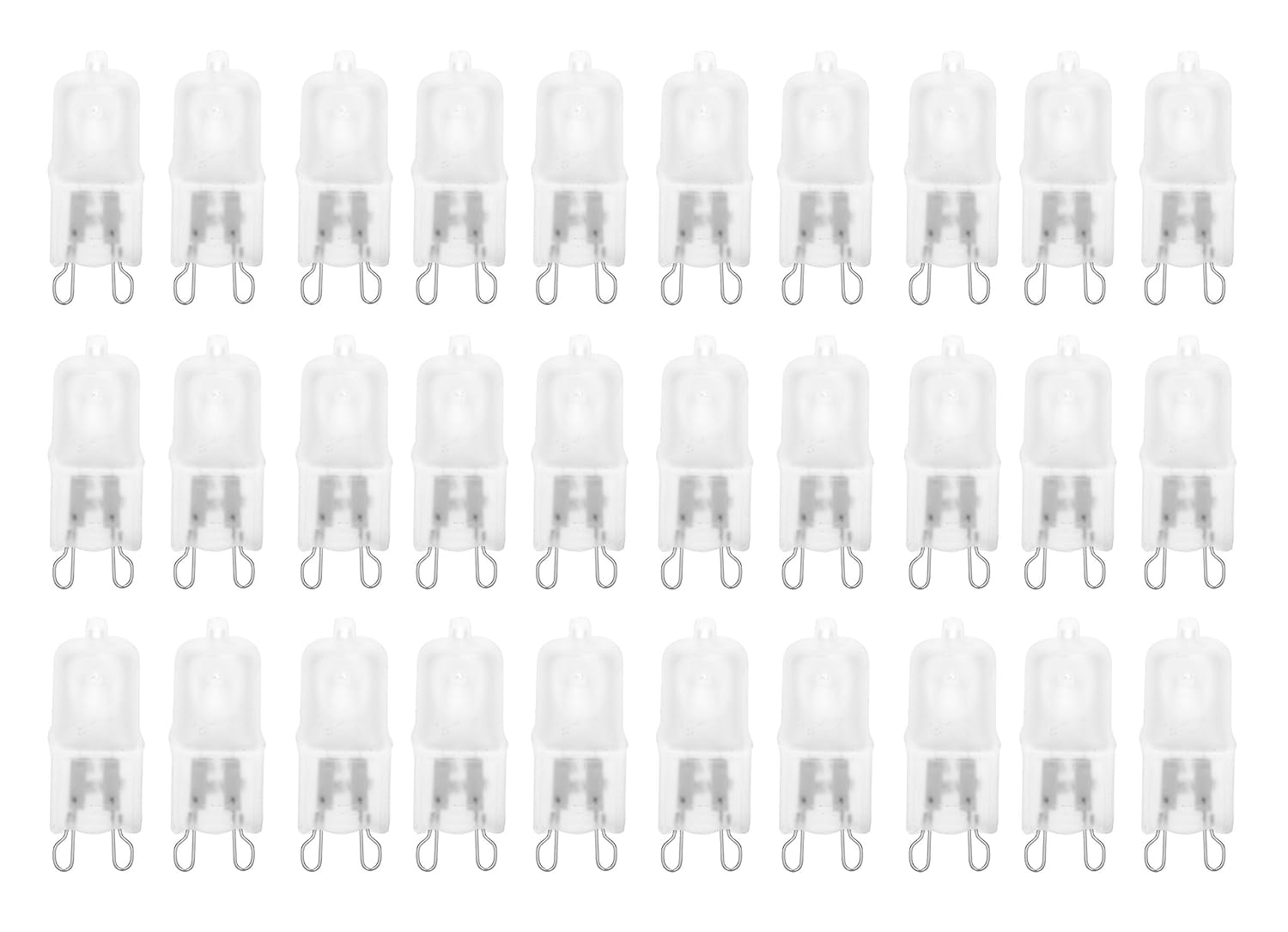30 Pack 40 Watt Frosted Lense Q40/G9/FR/120V G9 JCD 120 Volt T4 JD Type Halogen Light Bulb Photography Studio Bar Lounge Gallery Museum Kitchen Island Microwave Range Hood Bathroom Vanity Lighting