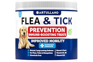Dog Flea Support - Canine Supplement for Flea Support - Immune System Balance - All Breeds - Soft Chews for Dogs