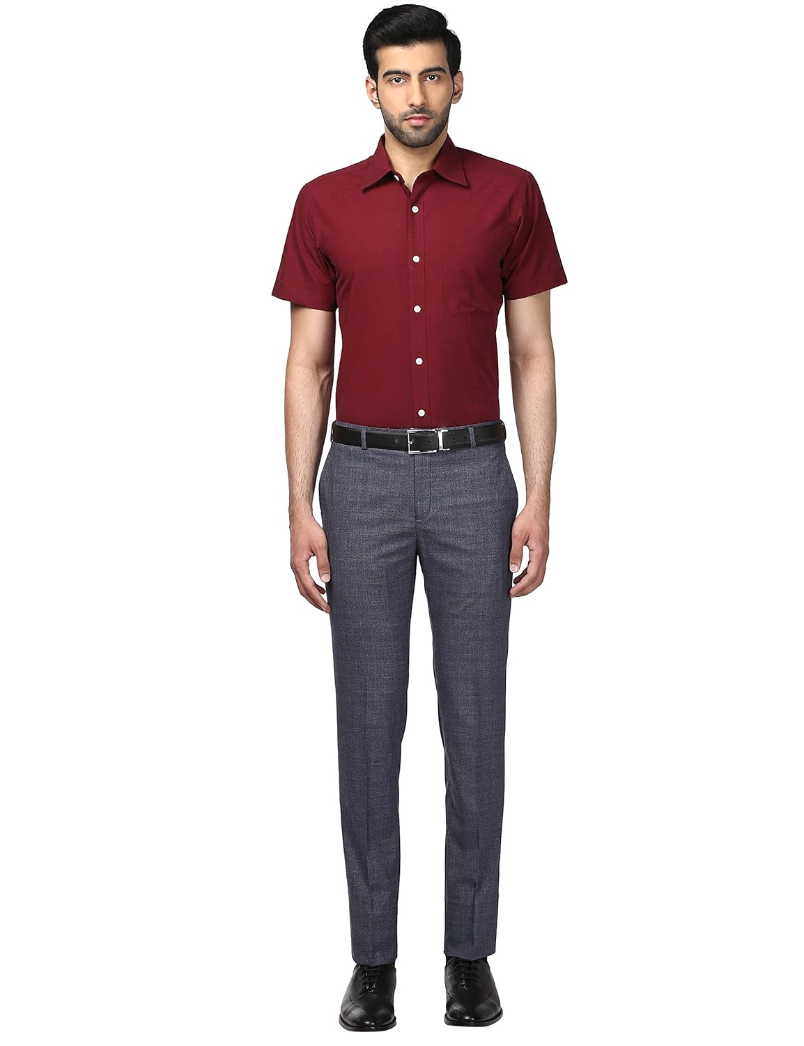 raymond men's slim fit formal trousers