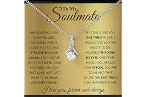 FG Family Gift Mall Gifts For Wife Romantic, Wife Birthday Gift Ideas Necklace, Necklace For Wife From Husband, Message Card and Gift Box, Stainless Steel, Cubic Zirconia