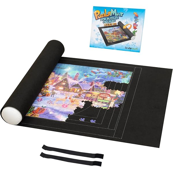 Tapis De Puzzle Antidérapant Pliable Avec Cadre - 80x60 Cm - Pour Puzzles Jusqu'à 1000 Pièces - Rangement Facile