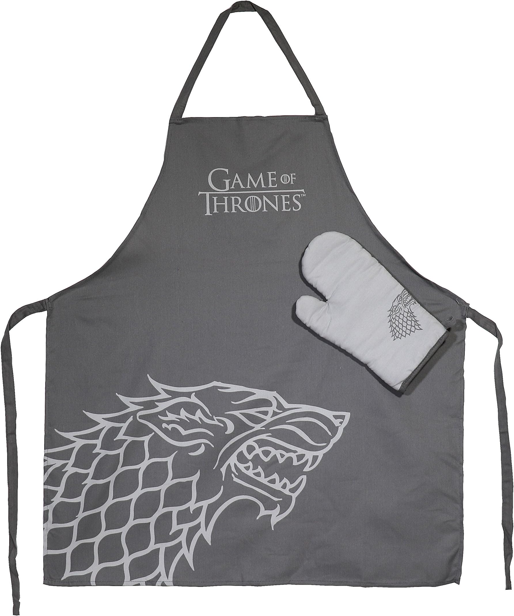 Game of Thrones Stark Oven Mitt and Apron Set Standard