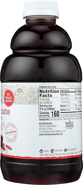 365 EVERYDAY VALUE, 100% JUICE NATURALLY FLAVORED JUICE FROM CONCENTRATE, POMEGRANATE, 32 FL OZ