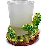 CoTa Global Cool Sea Turtle Shot Glass - Novelty Glassware Home and Bar Liquor Accessory, Fun Ocean Life Shooter for Espresso and Alcohol Drinks, Ideal Drinkware Gift for Parties and Events - 3 Inches