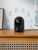 GNCC Indoor Pet Camera with APP 3MP 2K 355° Pan 60° Tilt 2.4GHz WiFi view 2