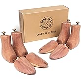 Cobbler's Choice Men's Cedar Boot Tree 2-Pack - All Natural Aromatic Cedar Wood - Premium Construction & Unbeatable Quality