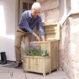 Zest Parcel Store with Planter Outdoor Parcel Box 0.5m W x 0.57m D x 0.69m H view 5