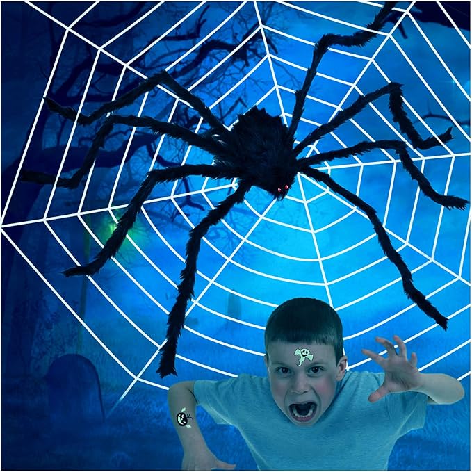 Decoraciones De Halloween, Telaraña Con Gancho Para Canalón, Juego De