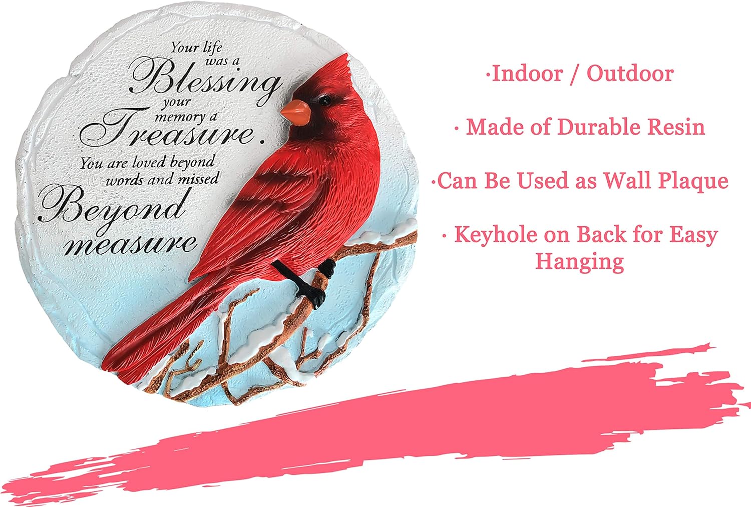 Spoontiques, Inc 13399 Cardinal Stepping Stone, Multicolored : Garden & Outdoor