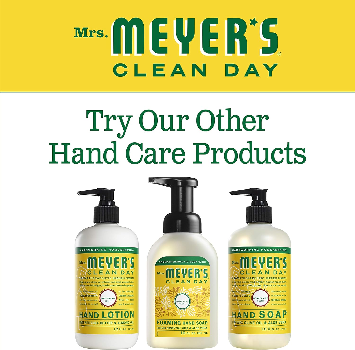 Mrs. Meyer's Clean Day Liquid Hand Soap Refill, Cruelty Free and Biodegradable Formula, Honeysuckle Scent, 33 oz- Pack of 6: Health & Personal Care