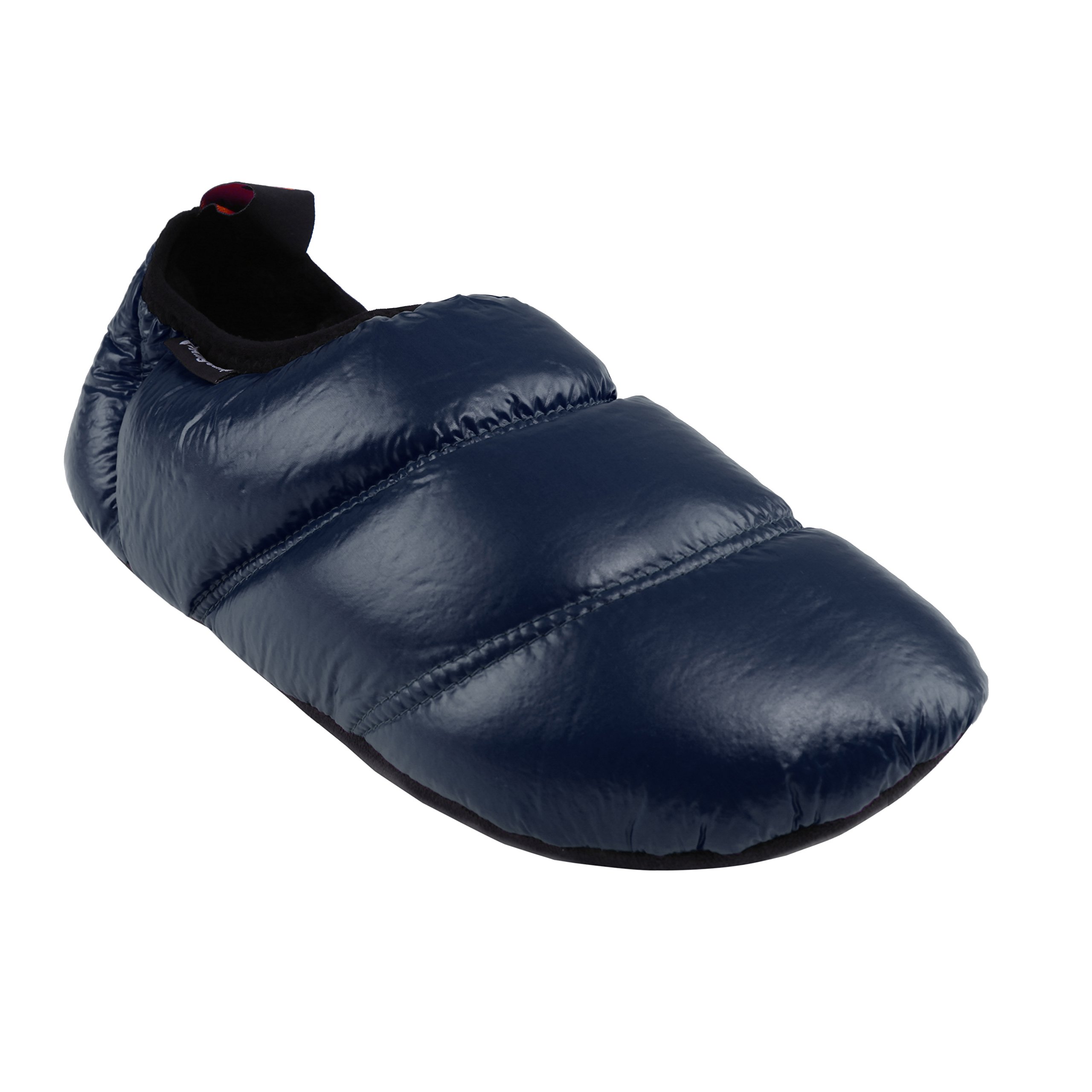 KingCamp Unisex Warm Soft Slippers With Slip Resistant Rubber Sole and Carry Bag (8.5-9, Navy)