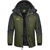 MAGCOMSEN Winter Coats for Men Ski Snow Jacket Waterproof Fleece Insulated Jackets Outdoor Snowboard Warm Parka Raincoat