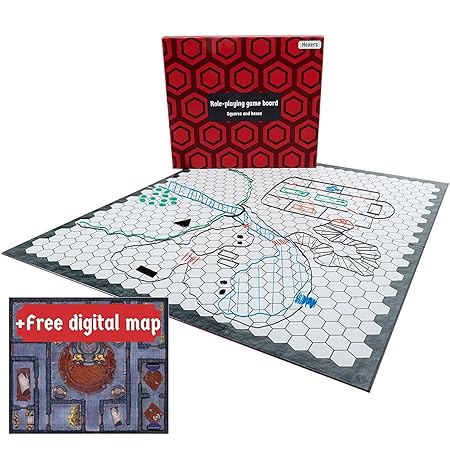 Hexers role playing game board: vinyl mat alternative - Dungeons and Dragons D&D DnD Pathfinder RPG play compatible - 27''x23