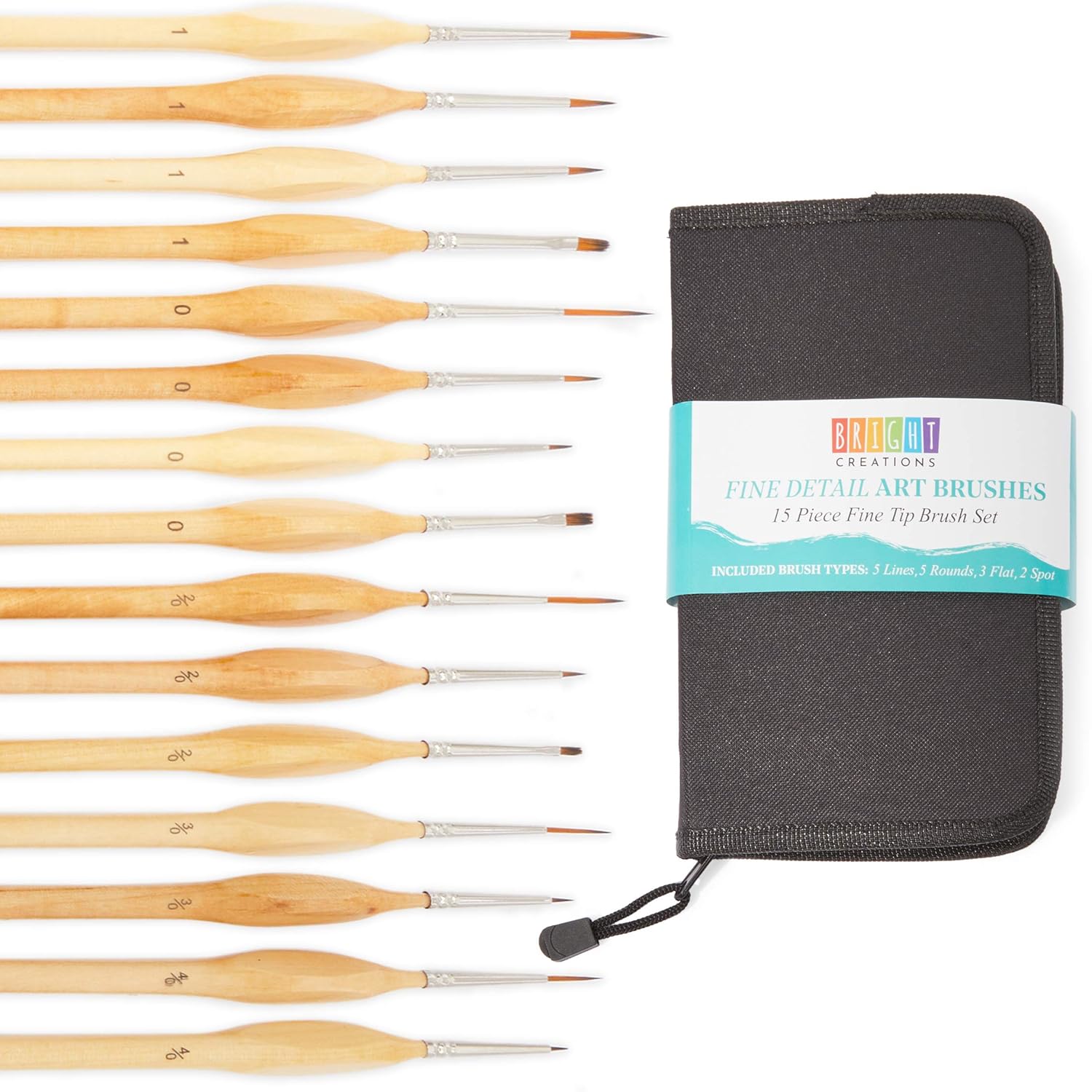 Fine Tip Paint Brush Set with Storage Bag, Arts and Craft