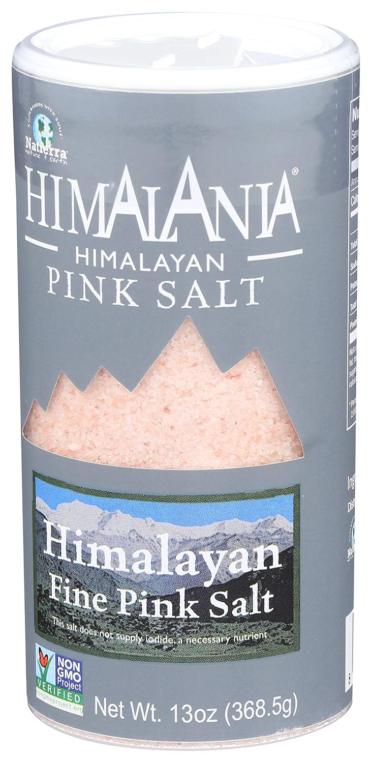 NATIERRA Himalania Himalayan Fine Pink Salt Shaker | Unrefined & Non-GMO | 13 Ounce : Rock Salt : Grocery & Gourmet Food