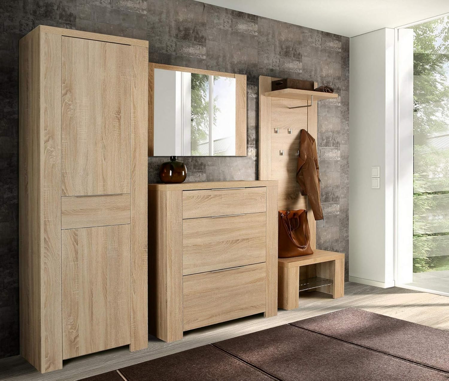 Möbel & Wohnen Schuhschrank Calpe Garderobenschrank Flurmöbel