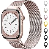 Original Stainless Steel Mesh Loop Compatible with Apple Watch Bands 38mm 40mm 41mm 42mm 44mm 45mm 46mm 49mm Women Men, Magnetic Clasp Replacement for iWatch Strap Series 11 10 9 8 7 6 5 4 Ultra SE