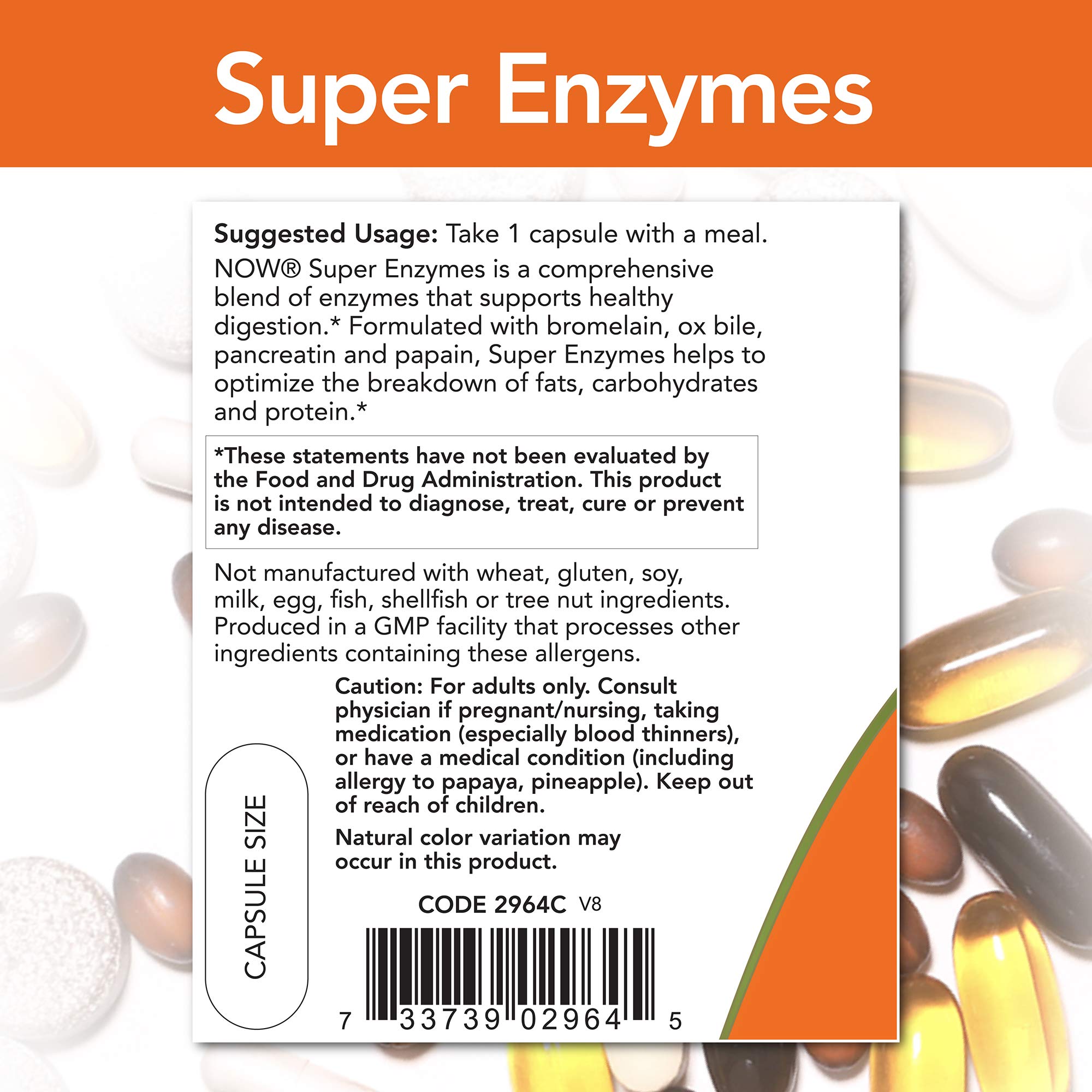 Mua NOW Foods Supplements, Super Enzymes, Formulated with Bromelain, Ox