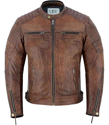 Amazon.com: ScorpionEXO 1909 Vintage Leather Motorcycle Jacket
