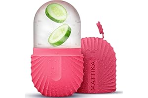 MATTIKA Ice Roller for Face and Eye Glow Naturally and Skincare, Ice Face Roller, Ice Facial Cube, Silicone Ice Mold, Ice Roller Face for Beauty and Skin Care Gift for Men & Women Face Ice Roller (Pink)