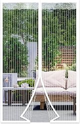 DIKER Magnetic Fly Screen Door 150x210cm Mesh Insect Protection No Gap White