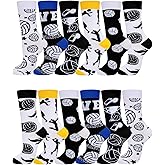 Xaatren 12 Pairs Volleyball Socks Volleyball Sports Socks Novelty Crew Socks Volleyball Lover Gifts for Women Men