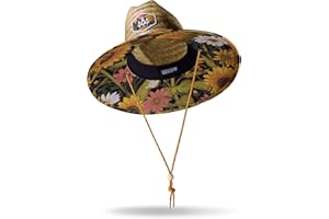 HEMLOCK HAT CO. Straw Hat for Men & Women | Lifeguard Hat, Beach Hat & Sun Hat | UPF 50+ Wide Brim for Sun Protection | One Size | Hemlock