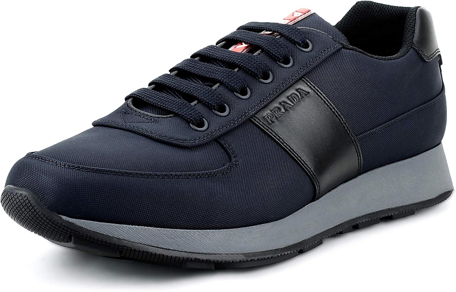 blue and black prada sneakers