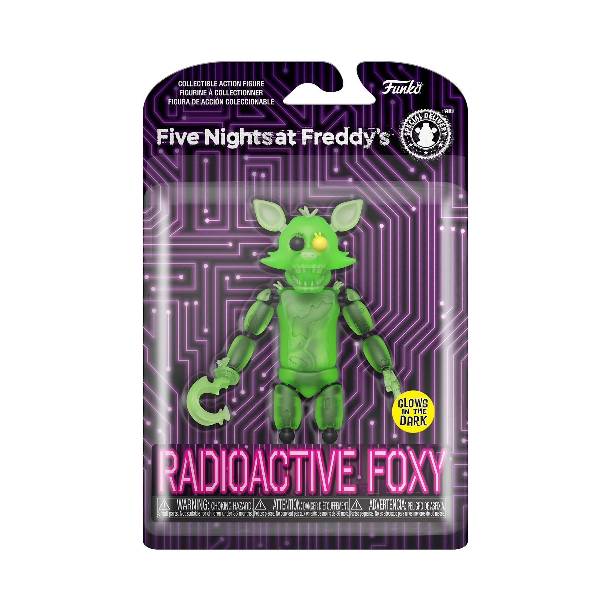 Funko Action Figure: Five Nights At Freddy's (FNAF) - Radioactive Foxy - Glow In the Dark - Collectable Toy - Gift Idea - Official Merchandise