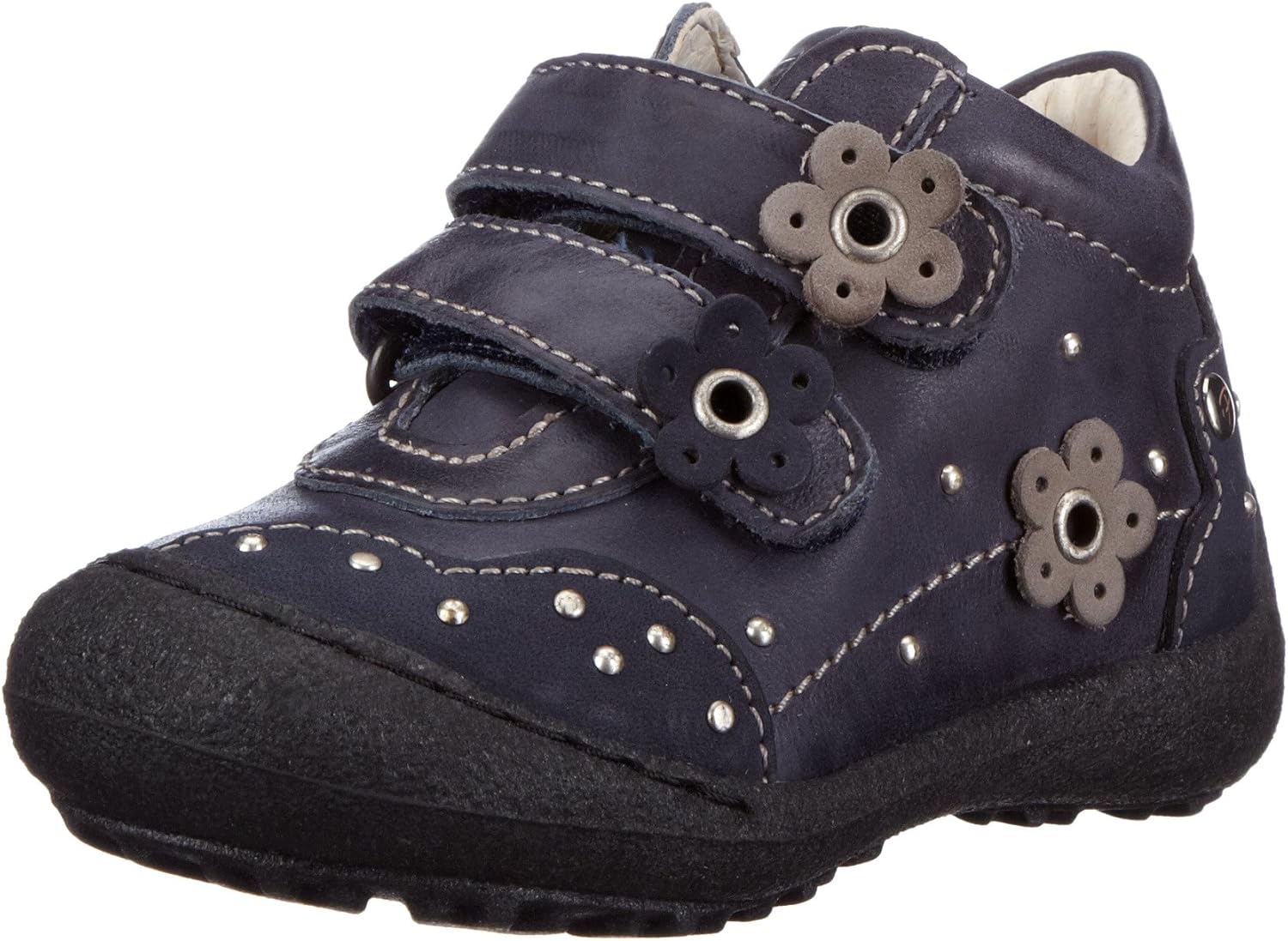 Sand Effect Scarpine Primi Passi Naturino In Suede Blu Scuro