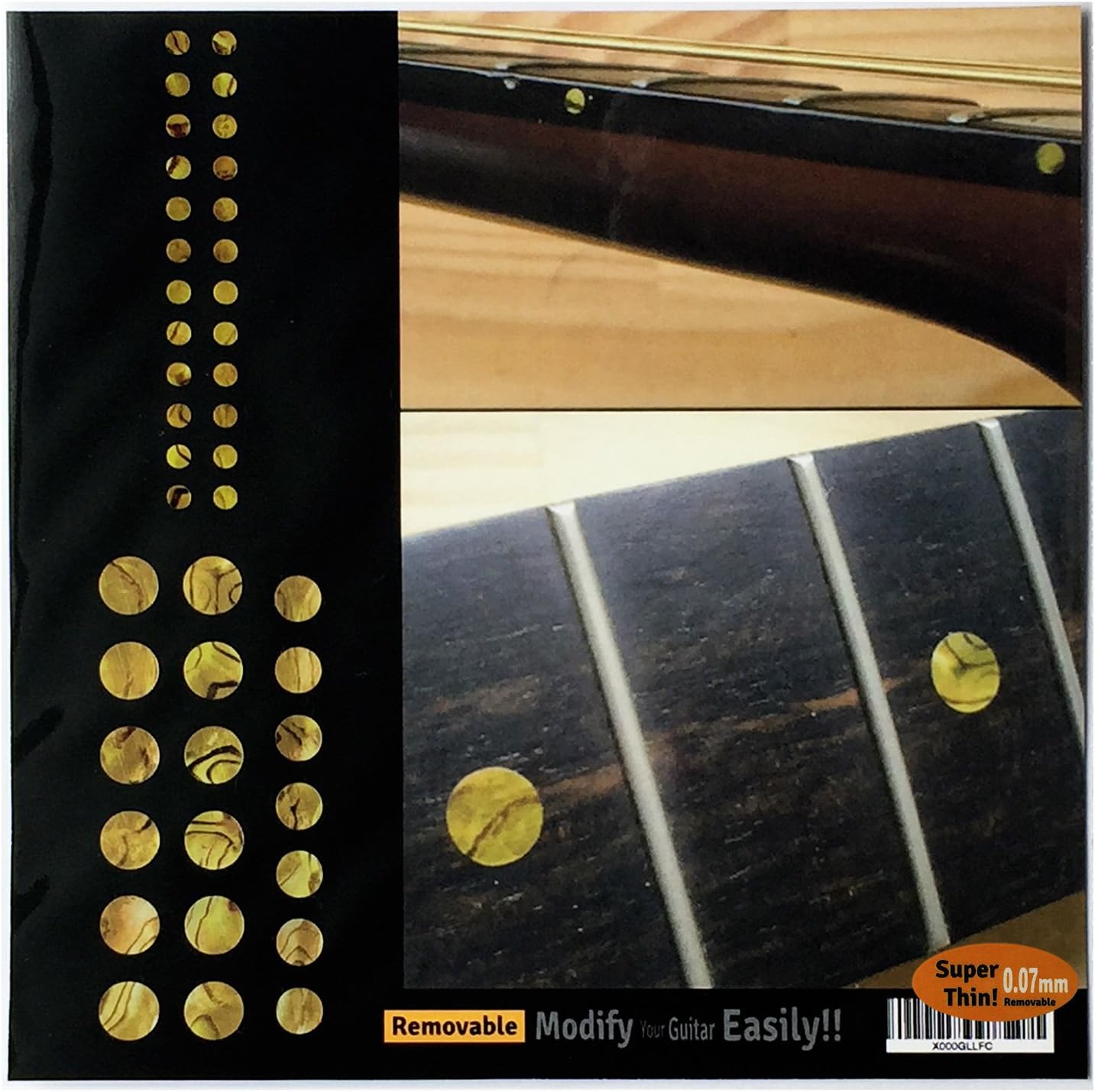 Inlay Sticker Fret Markers for Guitars & Bass Custom Dots Set Ocher