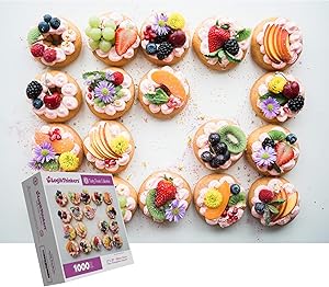 LogikThinkers 1000 Piece Adult Puzzle - Fruit Snacks - Tasty Treats Collection - High Resolution Picture Built with Durable Materials - Kids 8 Up - Puzzle Size 27