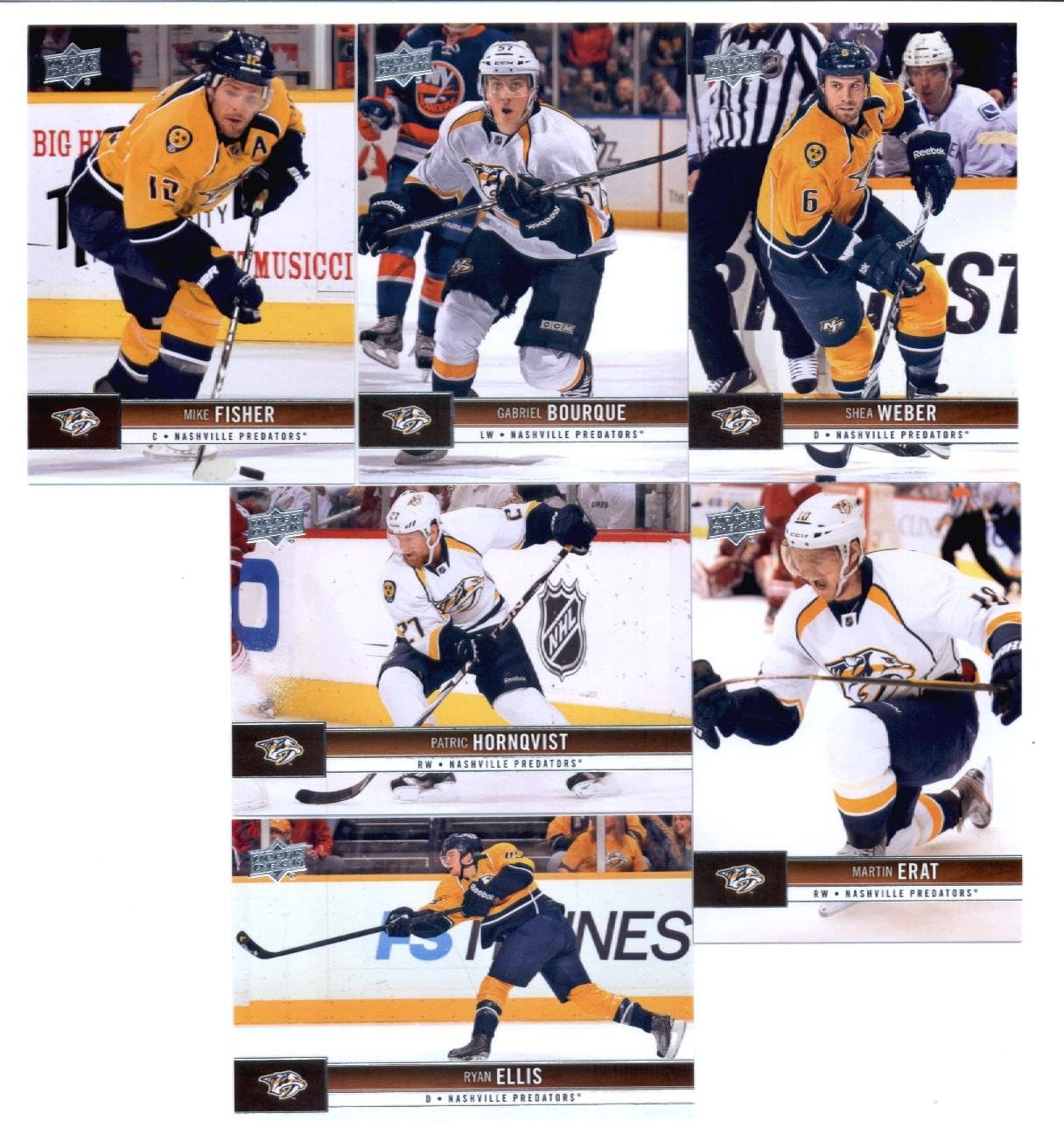 201213 Upper Deck Nashville Predators SERIES 1 Veteran Team Set 6