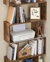 VASAGLE 5-Tier Bookcase 24 x 90 x 159 cm Rustic Brown LBC416K01 view 5