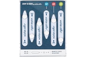 Würkin Stiffs Plastic Magnetic Collar Stays As Seen on Shark Tank | Stiff-N-Stays Collar Inserts